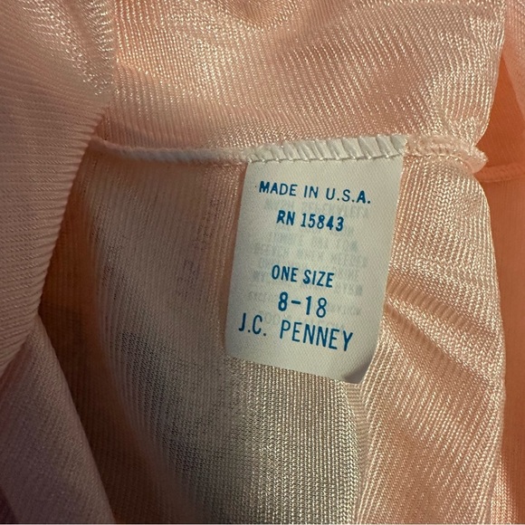 Vtg Coffee Time By JC Penney Night Gown Lace Floral One Size - Picture 4 of 7